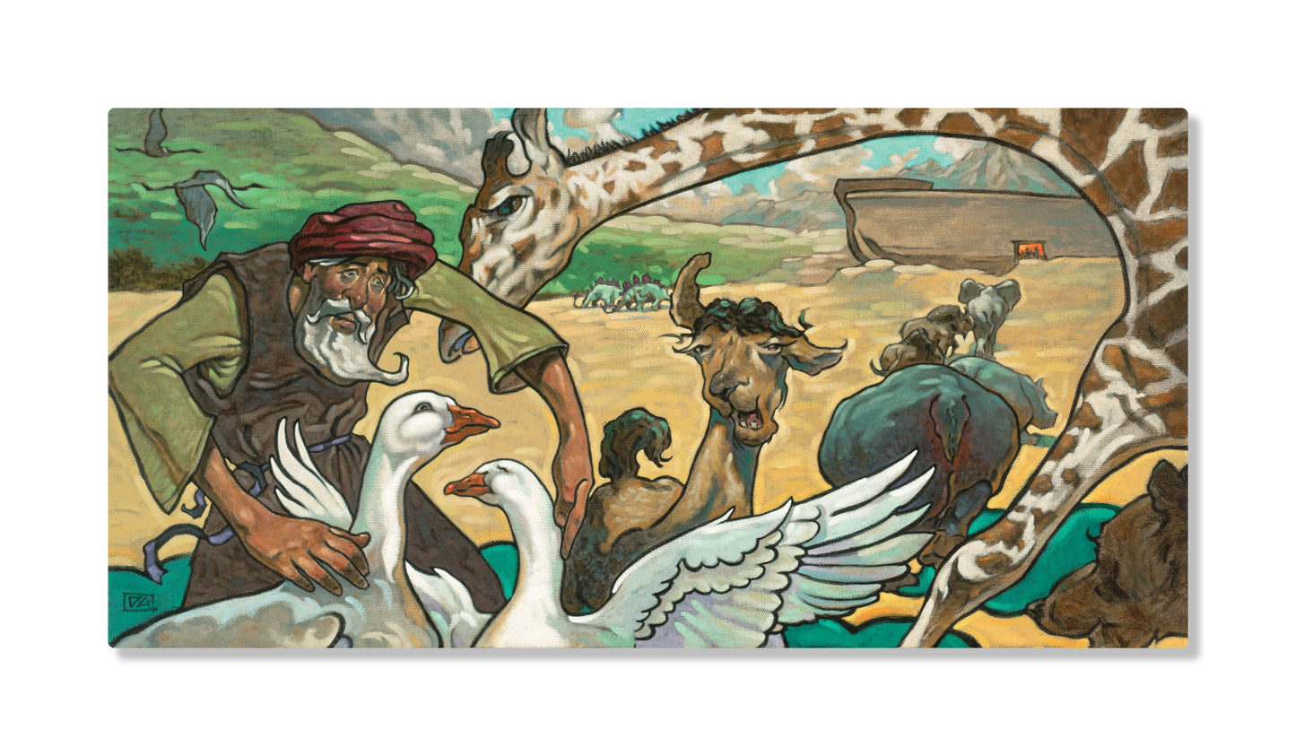 "Noah Builds An Ark" Fine Art Print